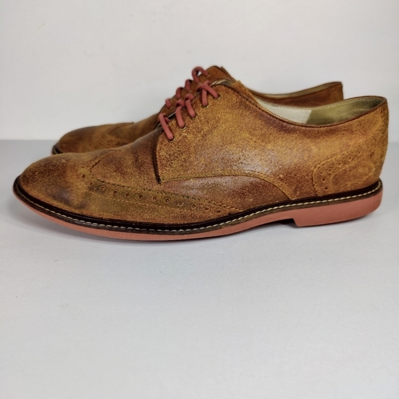Cole Haan NikeAir Wingtip Oxford  Distressed Leather Lace Up Men's Size 9.5M - Picture 1 of 12